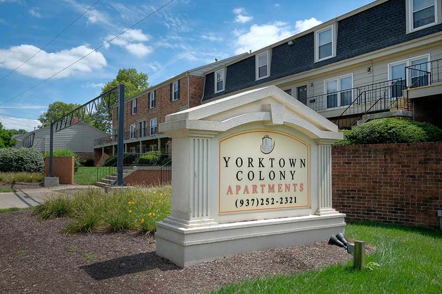 Yorktown Colony Apartments Exterior sign